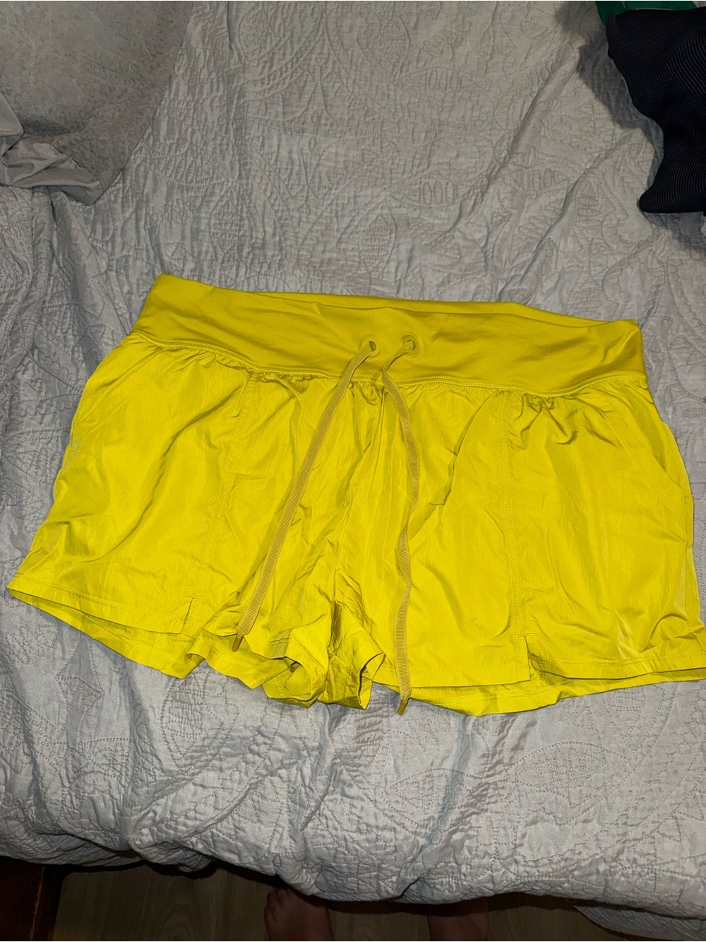 aerie Bright Yellow Athletic Drawstring Shorts